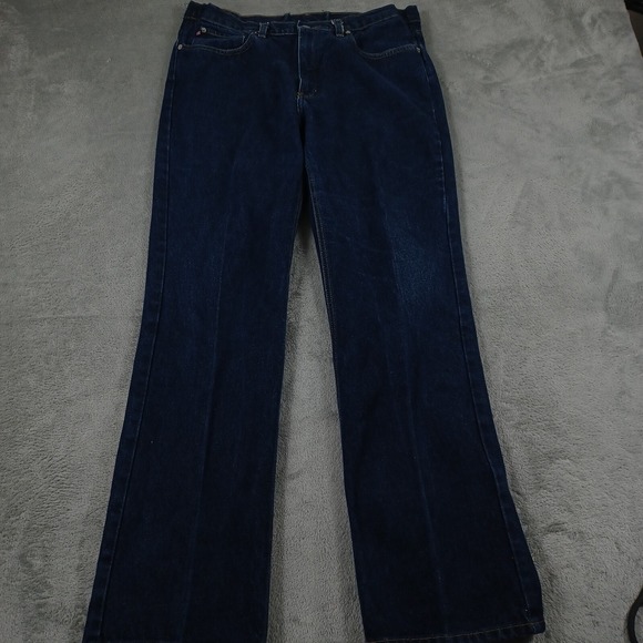 Vintage Ralph Lauren Jeans Womens 14 Blue Denim Bootcut  Preppy Cotton - Picture 1 of 9